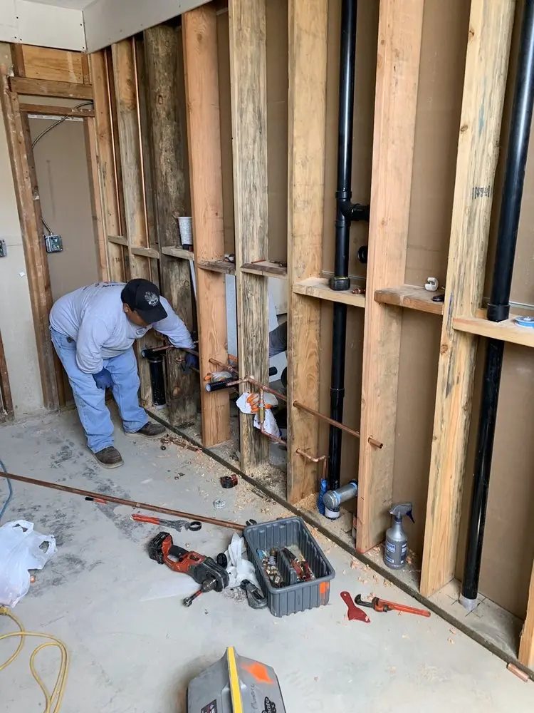 Commercial rough-in plumbing for Water Heater Replacement in Downtown Olympia